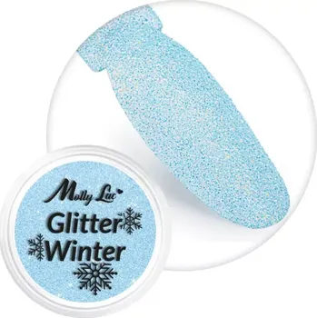 Umělé nehty Jemný glitrový prach na nehty, 1g - Glitter Winter 04 (krásně třpytivý holografický glitter) (Jemný brokát na nehty )