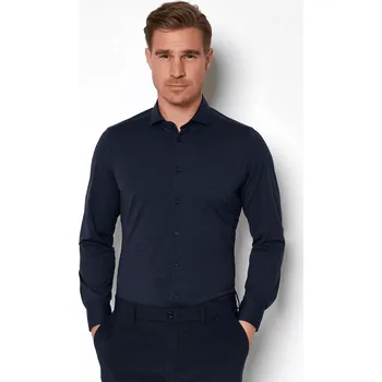 Pánská košile Funkční košile Pure Slim Fit "Functional" s extra prodlouženým rukávem - navy velikost: 41, délka rukávu: extra prodloužený rukáv