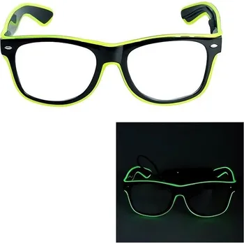 Karnevalový doplněk GGV Svítící LED brýle, neonové