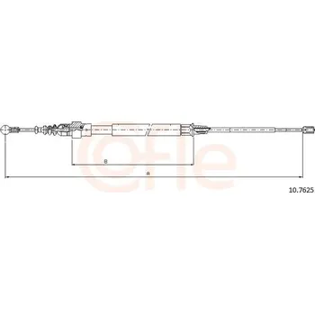 Brzdový systém Tažné lanko, parkovací brzda COFLE CFE10.7625