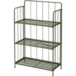 Ambiance Kovový regál na květiny, černý, 3 úrovně, 90 cm