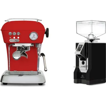 Kávovar Ascaso Dream ONE, Love Red + Eureka Mignon Bravo, CR black