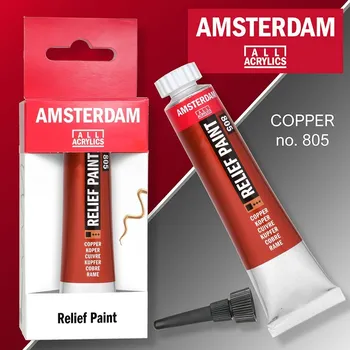 Speciální výtvarná barva Reliéfní barvy Amsterdam Relief Paint 20 ml color COPPER no. 805