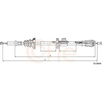 Auto-moto Lanovod parkovací brzdy COFLE 10.8064