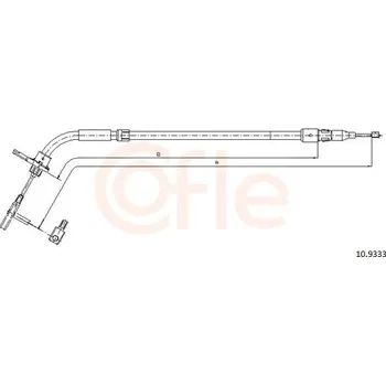 Lanko parkovací brzdy Tažné lanko, parkovací brzda COFLE 10.9333