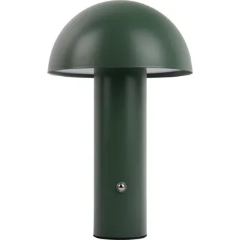 Lampička Present time Tmavě zelená kovová stolní LED lampa Fungus