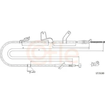 Auto-moto Lanovod parkovací brzdy COFLE 17.5130