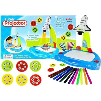 Hračka pro nejmenší Mamido Dětský projektor na malování Raketa s 36 obrázky