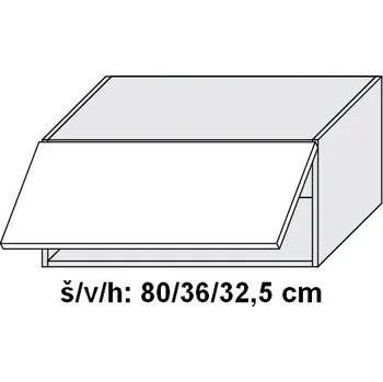 Kuchyňská skříňka kuchyňská skříňka horní SIGNUM BÍLÁ W4B/80 - grey