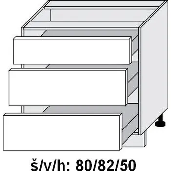 Kuchyňská skříňka kuchyňská skříňka dolní SIGNUM BÍLÁ D3M/80 - grey