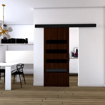 Interiérové dveře Nábytek PEGAS s.r.o. Posuvné dveře STANDART MIX F90, Wenge/Černá