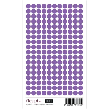 samolepka Fleppi Color coding kolekce | fialová – kolečka