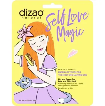 Pleťová maska Čistící maska na obličej a bradu „Lilie a zelený čaj” (všechny typy pleti) Dizao 30g