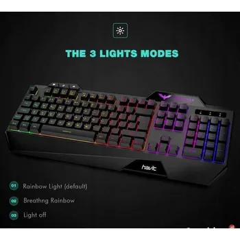 Klávesnice HAVIT herní klávesnice a myš KB558CM