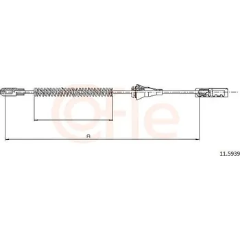 Lanko parkovací brzdy Tažné lanko, parkovací brzda COFLE 92.11.5939