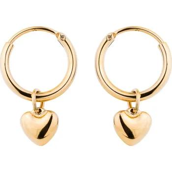 Náušnice franco bene Náušnice se srdíčkem - pozlacené 2189 Zlatá