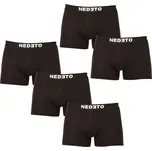 5PACK pánské boxerky Nedeto černé (5NDTB001-brand) XL Možnost vrácení zboží ZDARMA do 120 dnů!