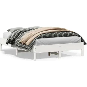 Postel vidaXL Postel bez matrace 120 x 200 cm masivní borovice [842702] Barva: Bílá