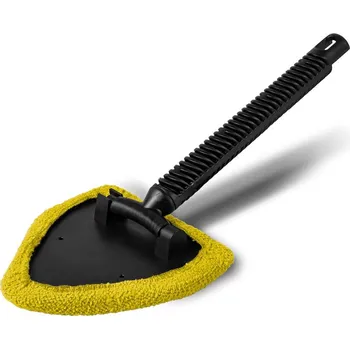 TOM-PAR Čistič čelního skla s mikrovláknitou utěrkou K 28 cm, plastový, trojúhelníkový
