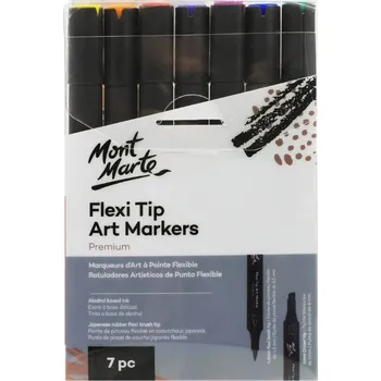MontMarte Mont Marte Oboustranné umělecké alkoholové fixy, základní barvy, 7 ks