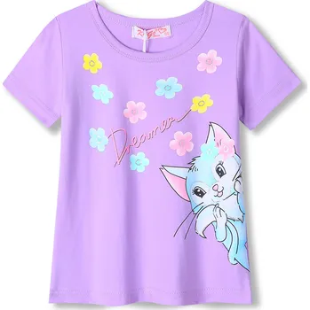 Dívčí tričko Dívčí tričko - KUGO KC2366, fialková Barva: Fialková, Velikost: 98