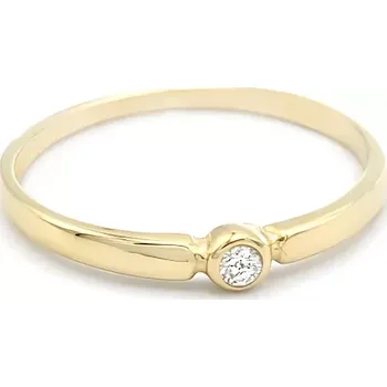 Prsten Zlatý prsten se zirkonem 0,87g