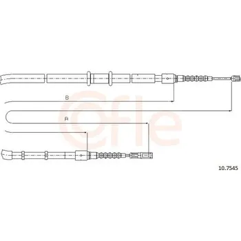 Lanko parkovací brzdy Tažné lanko, parkovací brzda COFLE 10.7545