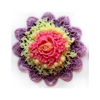 Silikonová forma - ozdoby Květ 1 ks prům. 62 mm