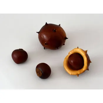 umělá květina Kaštany HNĚDÉ 4 ks