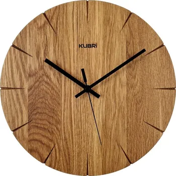 Hodiny KUBRi HRC0072 - Dubové hodiny řízené signálem s tichým chodem