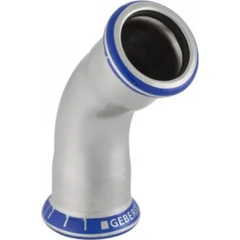 Vodovodní potrubí Geberit MAPRESS koleno 45°, DN15, lisovací, voda, nerez ocel