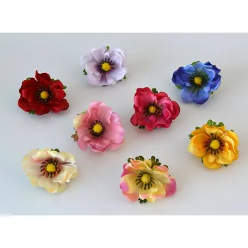 umělá květina Umělý květ Anemonka 1 ks ŽLUTO RŮŽOVÁ