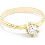 Zlatý zásnubní prsten se vsazeným zirkonem 1,75g