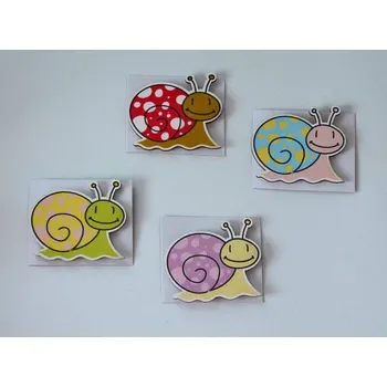 Dřevěná nalepovací dekorace - Šneček D