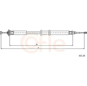 Lanko parkovací brzdy Tažné lanko, parkovací brzda COFLE 631.20