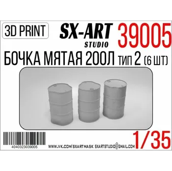 Plastikový model 1/35 Damaged Barrel 200l type 2 (6 pcs.)