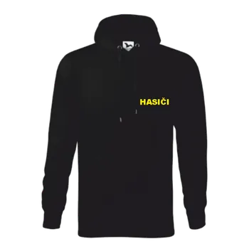 Pánská mikina ON-DESIGN Černá pánská mikina pro hasiče Velikost: 4XL, Umístění potisku: levé prso, Barva potisku: žlutá