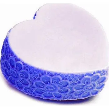 Silikonová forma - Srdce s krajkou 80 x 75 x 33 mm