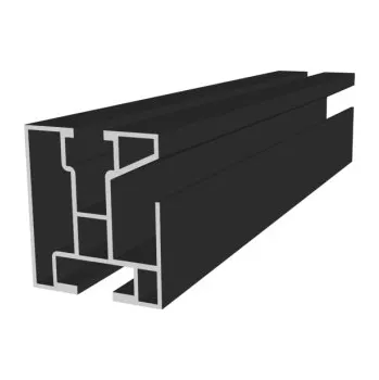 Stavební profil ALUPA Hliníkový H profil černý ELOX 40x45mm nosník solárních panelů délka 4,6m