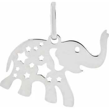 Přívěsek Lillian Vassago Přívěsek slon s hvězdami, bílé zlato LLV31-GP006W
