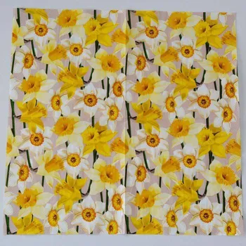 Papírový ubrousek Ubrousek na decoupage - Květiny - Narcisy