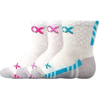 Pánské ponožky Ponožky kojenecké Voxx Piusinek Holka 3 páry - bílé, 18-20
