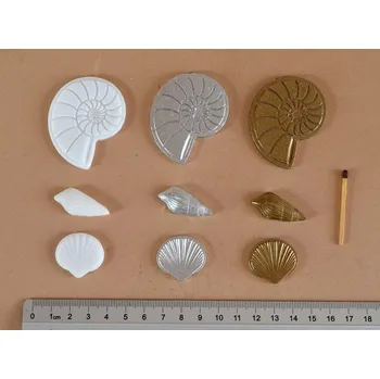 Vánoční dekorace Vosková ozdoba - Mušličky - 3 ks bílé