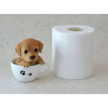 Silikonová forma - Pes v hrníčku 1 - 110 x 120 x 140 mm