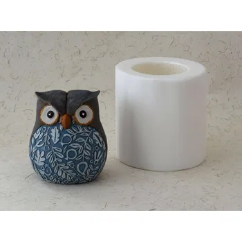 Silikonová forma - Sova s ornamenty 102 x 92 x 116 mm