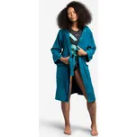 DECATHLON Dámský bavlněný župan 900 na vodní pólo XS MODRÁ|ZELENÁ
