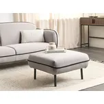 Čalouněný taburet 68 x 68 cm světle šedý čtvercový dekorativní otoman podnožka extra místo k sezení Beliani