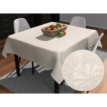 ubrus Teflonový čtvercový ubrus TF-076 Květinový ornament na režném 40x40 cm