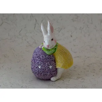 Silikonová forma - Pletený velikonoční zajíček 1 - 92 x 60 x 128 mm