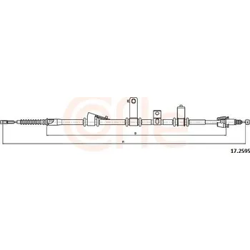 Auto-moto Lanovod parkovací brzdy COFLE 17.2595